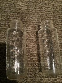 Two Vintage Pyrex Glass 8 oz Baby Bottles
