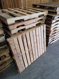 GREEN pallets not colour, but RE USE pallets are less $ then new