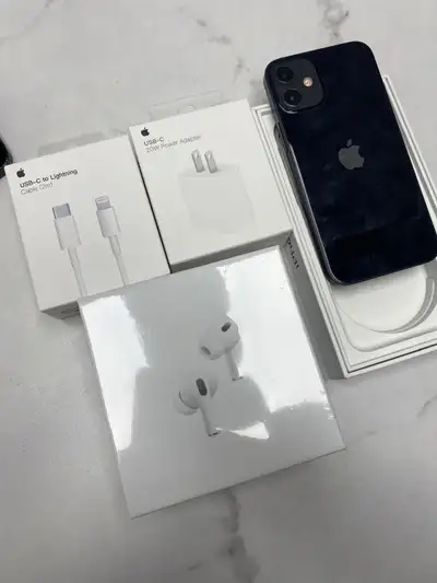 iPhone 12 mini 64gb (Face id blur) *Pods Pro / Charger+Delivery*, View more