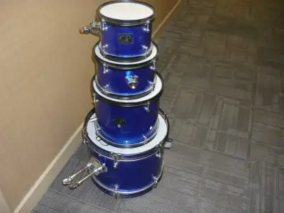 4 Granite Percussion Dark Blue Drums Good Condition $80 for all, View more