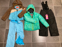 sz 6 EUC fall-spring jacket/splashpants, winter jacket/snowpants