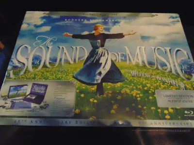 45th Anniversary Blue Ray/DVD. The Sound of Music. Factory Sealed