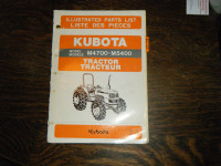 Kubota M4700, M5400 Tractor Parts List