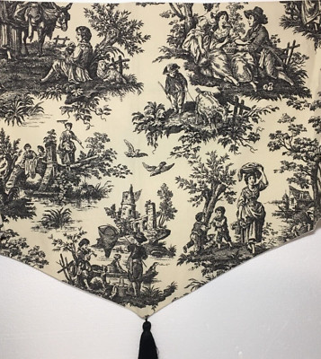 Waverly Home French Toile Black Cream Tassel Valance in Home Décor & Accents in City of Toronto