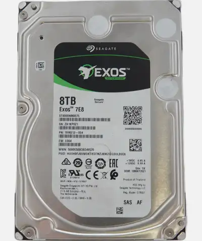 8TB SAS Seagate Exos 7.2K 12Gb/s 3.5" Hard Drive tested, wiped & in used working condition. free ret...