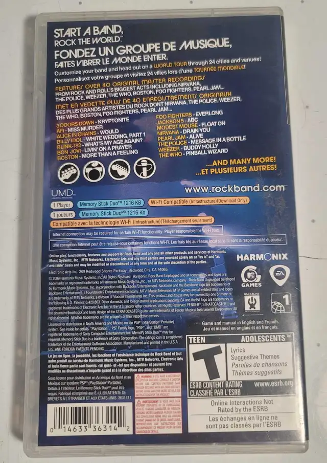 Rock Band Unplugged PSP in Sony PSP & Vita in Barrie - Image 3