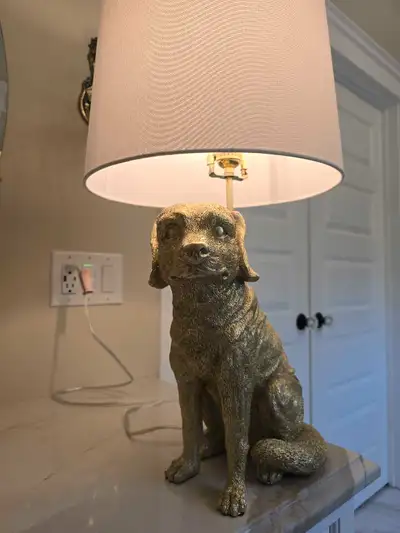 Gold Dog Decor Lamp , View more