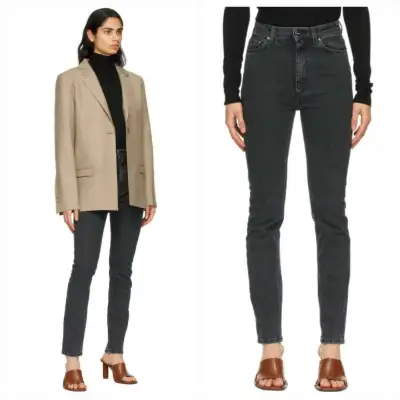 BNWTT Totême Standard New High-Waist Grey Skinny Jeans Size 26, View more