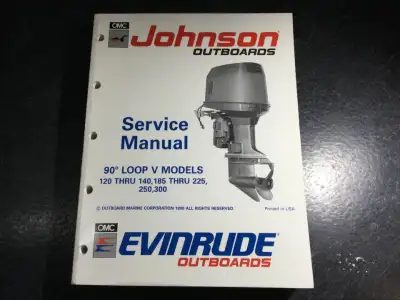 1991 Johnson & Evinrude 120-300 HP LV Outboards Manual V4 V6 V8, View more