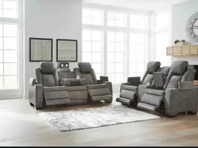 Brand New dual power recliner set for sale near me , View more