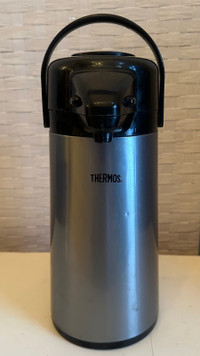 Thermos Brand Glass Vacuum Insulated Pump Pot, 1.9 L