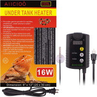 AIICIOO Under Tank Heater Thermostat w/Reptile Heating Pad NEW