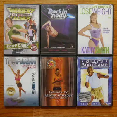 Workout, Yoga, Pilates, Fitness, Weight-Loss, DVDs $2 Each, View more