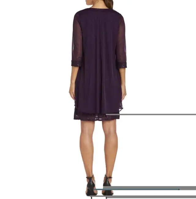 R&M Richards Womens 2pcs  Jacket /  Dress 14, Plum in Women's - Dresses & Skirts in Mississauga / Peel Region - Image 3