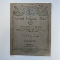 Sam Fox, Concert Orchestral Folio No. 1 for 1st Violin, 1917