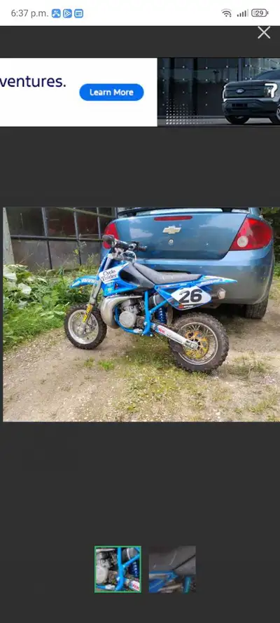 Good bike runs good needs clutch adjusted otherwise it's good to little bike crazy fast. Extra parts...