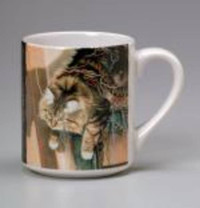 Cat mug, Siamese, Short Hair, kitten, Ebony & Ivory, kitty cup