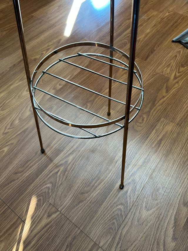 Vintage Mid Century Modern Metal Brass Plant Stand  in Other in Edmonton - Image 3