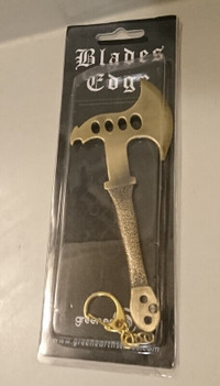 Green Earth Blades Edge Brass Axe Keychain