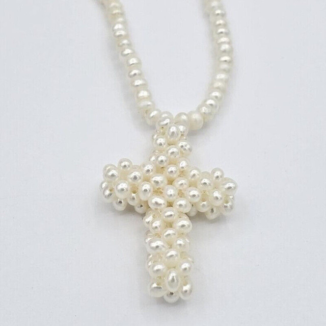 Art4u2enjoy (J) Genuine Freshwater Pearl Cross w/a 995.00$ in Jewellery & Watches in Pembroke - Image 4