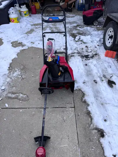 Toro 60V brushless SnowBlower and Toro Weed  Trimmer, View more