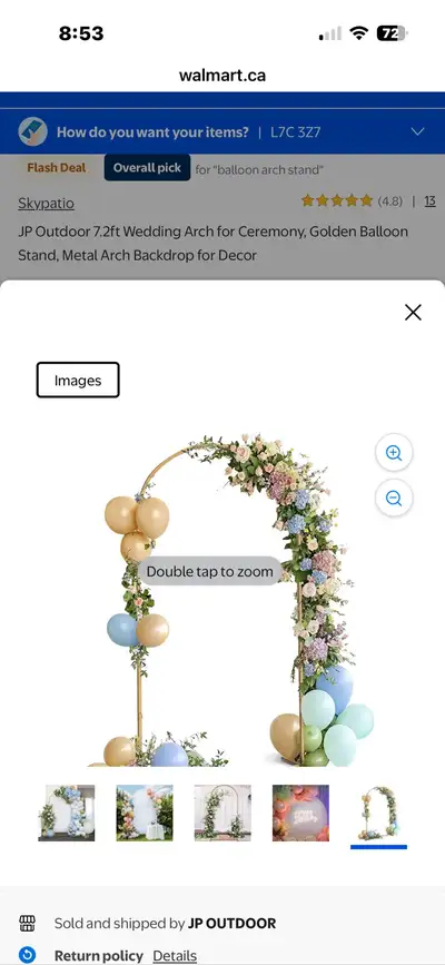 Are you looking for an iron arch for your wedding? Skypatio 7.2Ft Iron Arch Roof For Weddings, an ir...