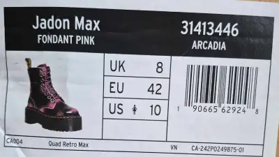 Dr. Martens Arcadia Jadon Max Fondant Pink - Brand New Size 10, View more