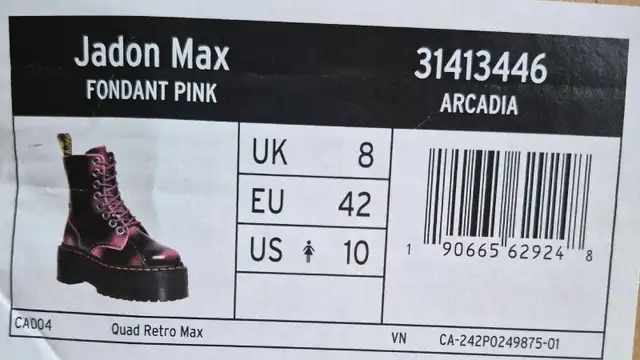 Dr. Martens Arcadia Jadon Max Fondant Pink - Brand New Size 10 in Women's - Shoes in Mississauga / Peel Region - Image 2