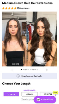 HALO EXTENSION (human hair) Medium Brown #4