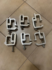 6 ALUMINUM MOUNTING CLAMPS FOR TRUCKS 