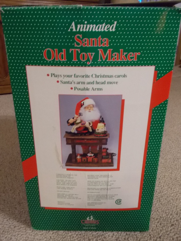 1995 Animated SANTA OLD TOY MAKER-original box-motion & music in Holiday, Event & Seasonal in London - Image 4