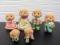 Calico Critters Toy Poodle Family + Twin babies