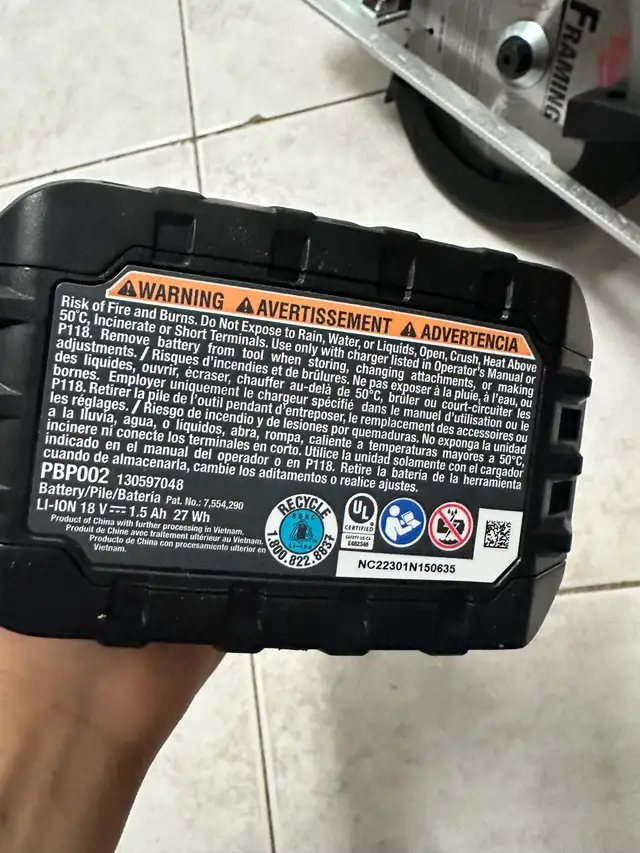 Ryobi 18V Battery in Power Tools in Mississauga / Peel Region - Image 3