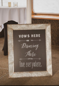 Vows Here Dancing There Wedding Sign