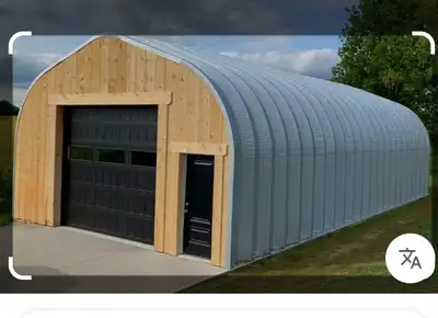 17 by 24 feet has the back wall with it but no front wall 12 feet high