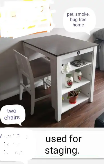 high top table with 2 chairs, View more