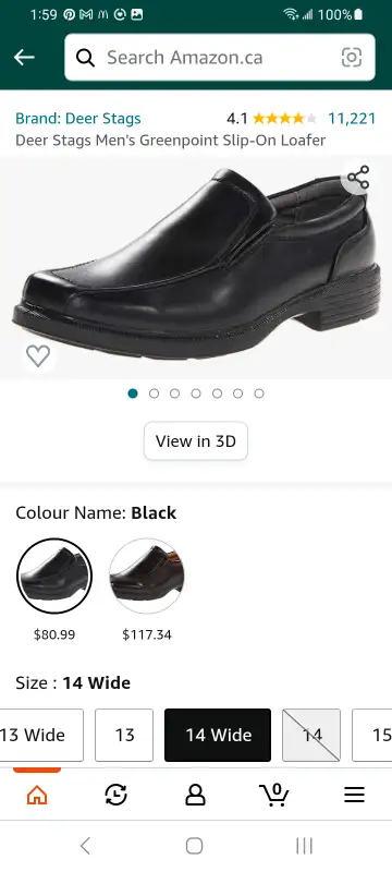 Deer Stags Greenpoint Mens Slip-on Shoes.  Black.  Sz 14 wide., View more