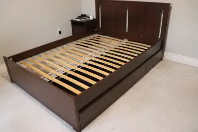 Dark Wood Bed Frame (Double), View more