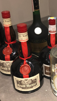 Older (empty) alcohol liquor grand marnier bottles for sale