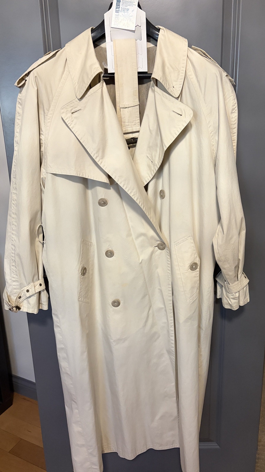 Hugo Boss, Vintage 90s HUGO BOSS Water Repellent Trench Coat - LARGE