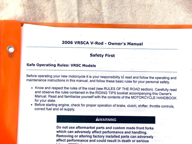 Harley-Davidson VRSC V-Rod Shop Manual & Owner's Manual in Motorcycle Parts & Accessories in City of Toronto - Image 6