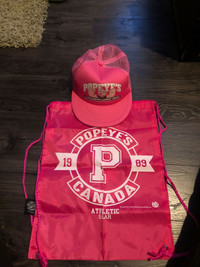 Popeye’s Supplements Hat and Bag 