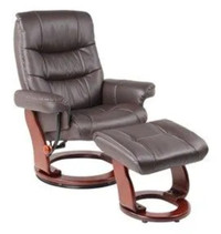 Benchmaster Swivel Reclining Chair With Matching Ottoman
