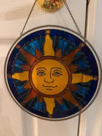 Glass suncatcher sun motif