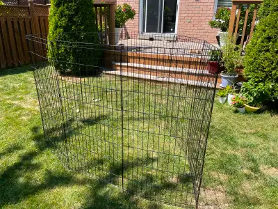 Used dog fence, in good condition. Eight panels of 2’x4’