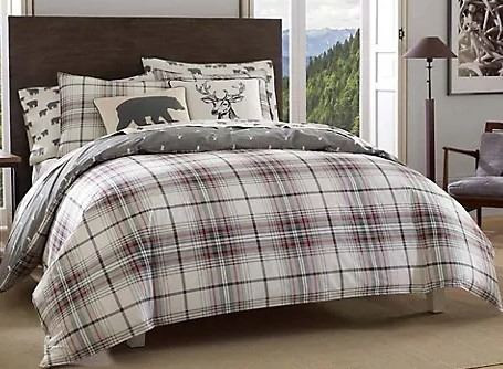 Eddie Bauer, Alder Plaid King 3-Piece Duvet Cover Set in Bedding in Burnaby/New Westminster