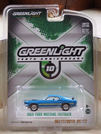 Greenlight 10th Anniversary 1969 Ford Mustang Fastback 1:64