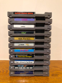 Lot of 11x Nintendo NES Game Cartridges Mario Tetris Solstice