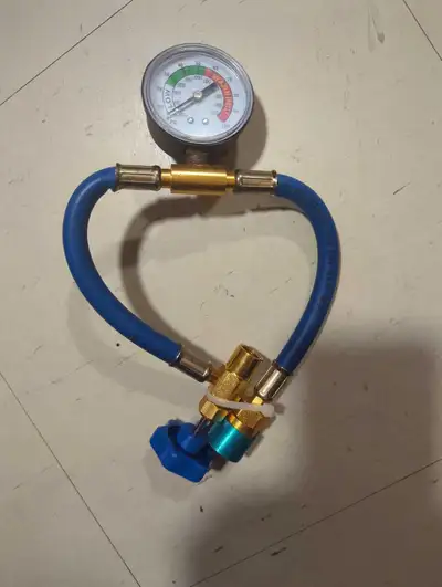 A new R134a Refrigerant hose, pressure gauge, View more