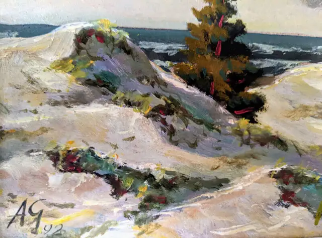 Original SeaScape Oil Painting on bord in Arts & Collectibles in Gatineau - Image 4